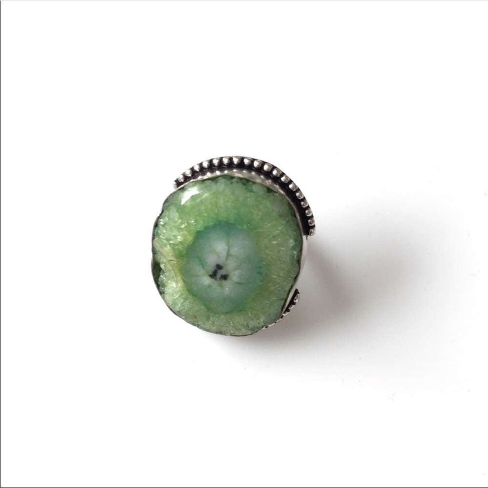 Green Solar Quartz Druzy